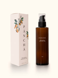 Pancha beauty rise packaging with side detail of illustration.