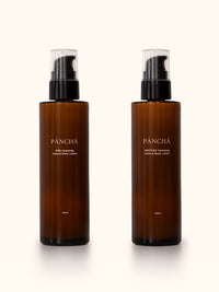 Pancha Beauty Rise and Restore lotion set.